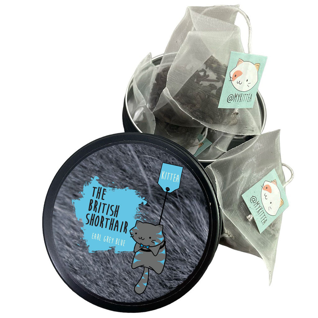 The British Shorthair - Earl Grey Blue Tea Tin - Kittea